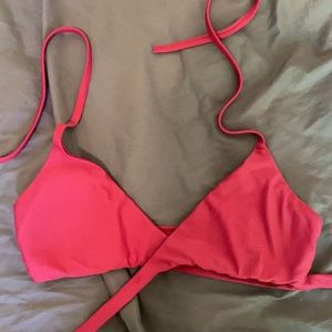 Burgundy hollister swimsuit top